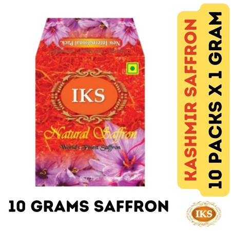 10 GRAMS 100% FRESH PURE ORIGINAL AUTHENTIC PREMIUM TOP BEST HIGH QUALITY A+++ GRADE IKS KASHMIRI SAFFRON (KESAR KUMKUMA PUVVU KUNGUMAPOO KUMKUMPUVVU ZAFFRAN) FOR MAHA SHIVARATRI