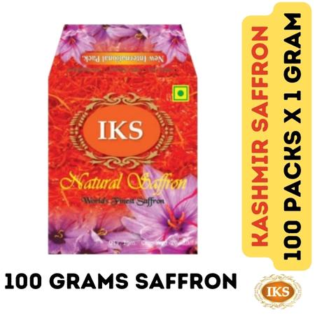 100 GRAMS IKS AUTHENTIC TOP QUALITY KASHMIRI SAFFRON