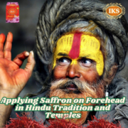 Applying Saffron on Forehead in Hindu Tradition and Temples