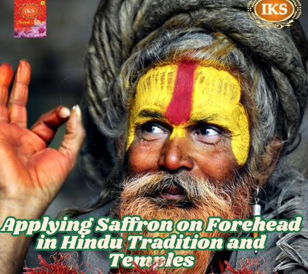 Applying Saffron on Forehead in Hindu Tradition and Temples